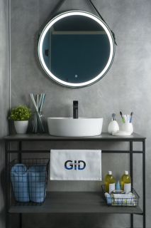 Раковина Gid D1306 51181 накладная белая 44x44x14